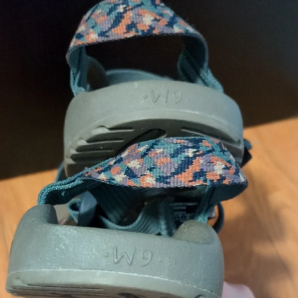 Chaco Women's Green and Pink Sandals - Picture 4 of 6